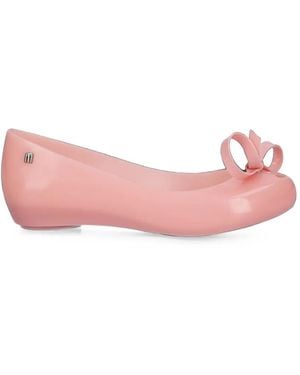 Melissa Bow-Detail Ballet Flats - Pink
