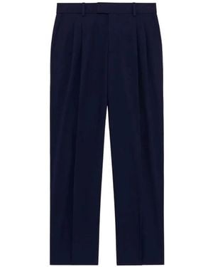 Drole de Monsieur Golfer Pleated Trousers - Blue