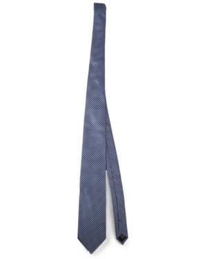 Pal Zileri Geometric-Pattern Tie - Blue