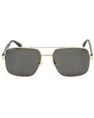 Gucci Pilot-Frame Sunglasses - Grey