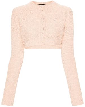 Fabiana Filippi Cardigan En Tweed À Coupe Crop - Pink