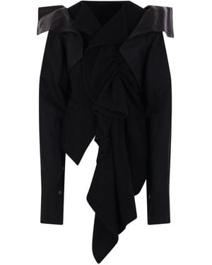 Yohji Yamamoto Draped Jacket - Black