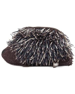 STAUD Porcupine Clutch Met Kralen - Zwart