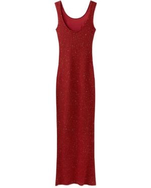 Asta Resort Vestido largo Ana con cuello redondo - Rojo