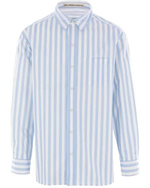 Meta Campania Collective Striped Poplin Shirt - Blue