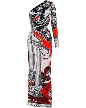 CAMILLA One-Shoulder Cut-Out Jersey Dress - Red