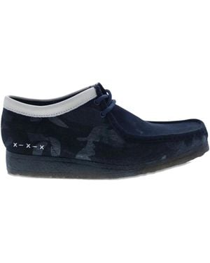 Clarks Wallabee Lace-Up Boots - Blue