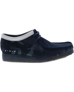Clarks Wallabee Lace-Up Boots - Blue