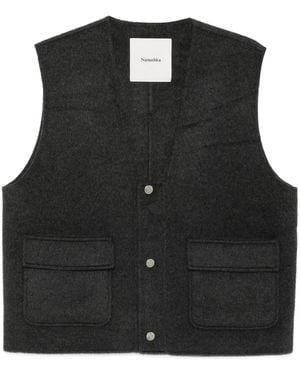 Nanushka Cropped Gilet - Black