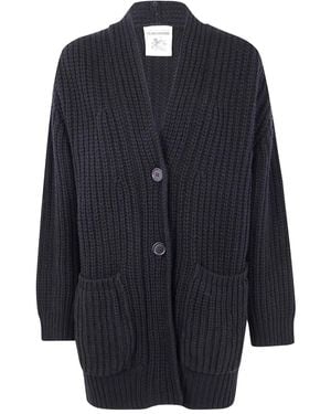 Semicouture Drop-shoulder Cardigan - ブルー