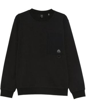 Moose Knuckles Patch-Pocket Sweatshirt - Black
