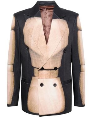 Kidsuper Mannequin Graphic-Print Blazer - Black