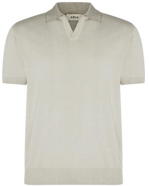 Altea Short-Sleeved Cotton Polo Shirt - Grey