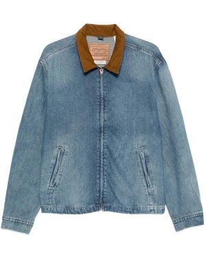 Levi's Textured-Collar Zip-Up Jacket - Blue