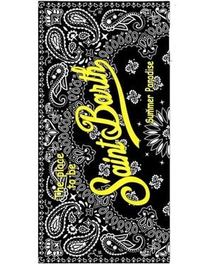 MC2 Saint Barth Aidan Bandana-Print Beach Towel - Black