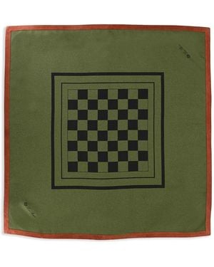 Loro Piana Écharpe Imprimée À Carreaux - Vert