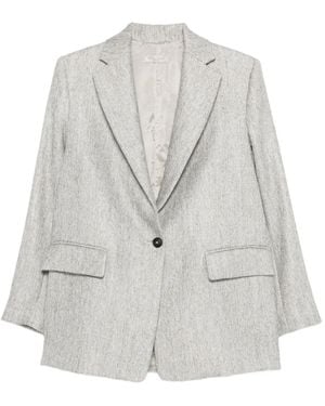 Antonelli Flambé Pocket Single-Button Blazer - White
