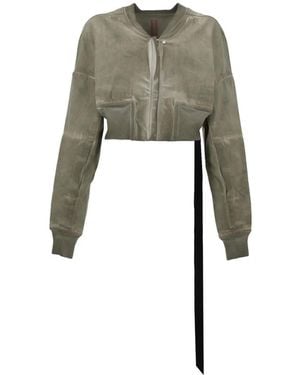 Rick Owens Flight Cropped Jacket - Green