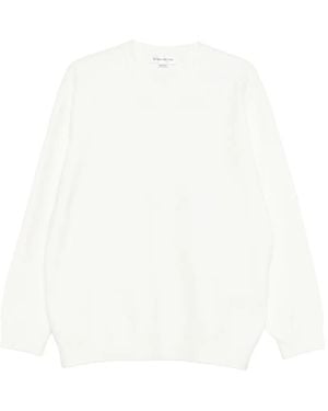 Victoria Beckham V-Neck Long-Sleeve Sweatshirt - White