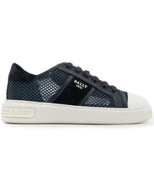 Bally Mesh-Panel Low-Top Sneakers - Blue