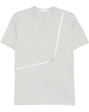 Comme des Garçons Zip-Detail Cotton T-Shirt - White