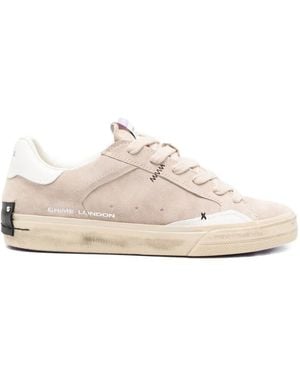 Crime London Leather Low-Top Trainers - White