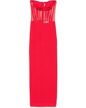 Monot Strapless Corset Dress - Red