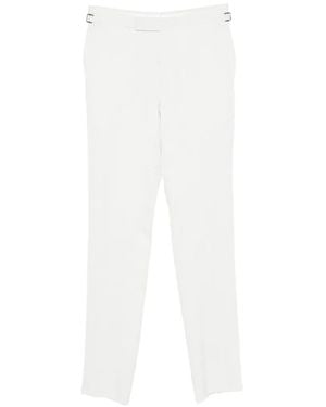 Tom Ford Geplooide Broek Met Verstelbare Zijkant - Wit