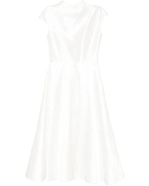 Isabel Sanchis Cap-Sleeves Midi Dress - White