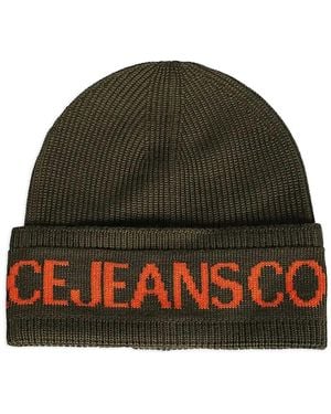 Versace Jeans Couture Logo-Embroidered Beanie - Green