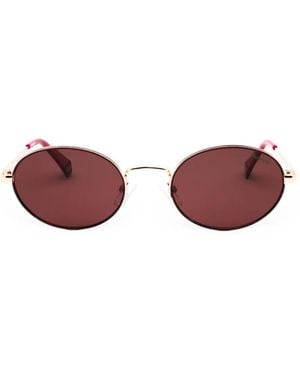 Polaroid Round-Frame Sunglasses - Pink