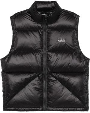 Stussy Zip Puffer Gilet - Black