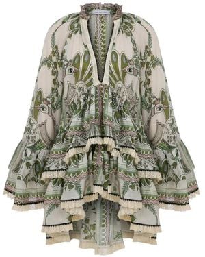 Lug Von Siga Farfalla Ruffled Mini Dress - Natural
