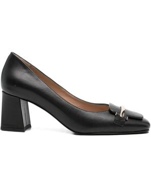 SERGIO MORETTI FIRENZE Square-Toe Court Shoes - Black