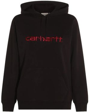 Carhartt Embroidered-Logo Hoodie - Black