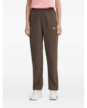 adidas Logo-Print Track Pants - Brown