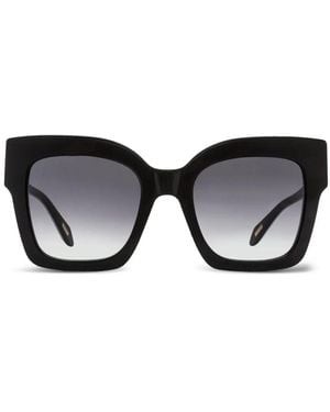 Just Cavalli Logo-Plaque Sunglasses - Black