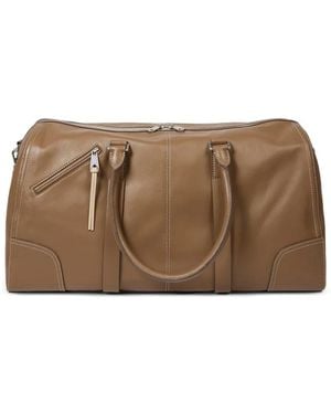 Paul Smith Zip-Fastening Leather Holdall Bag - Brown