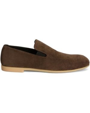 Jil Sander Suede Loafers - Brown