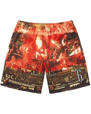 Supreme Short Vinci Por Noi À Imprimé Graphique - Red