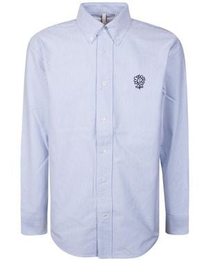 sunflower Logo-Detail Striped Shirt - Blue