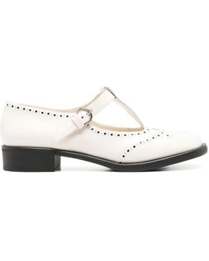 Miu Miu 35Mm Leather Loafers - White