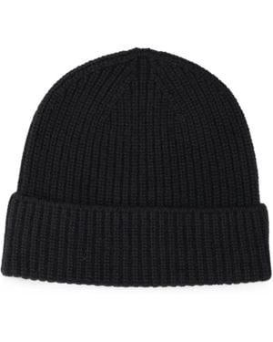 Bompard Ribbed-Knit Beanie Hat - Black