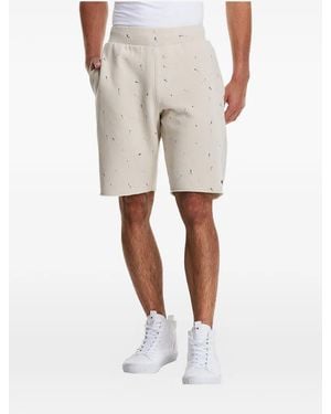 Champion Reverse Weave Paint-Splatter Shorts - Natural