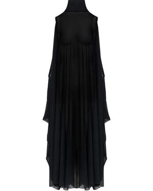 MM6 by Maison Margiela Semi Sheer Maxi Dress - Black