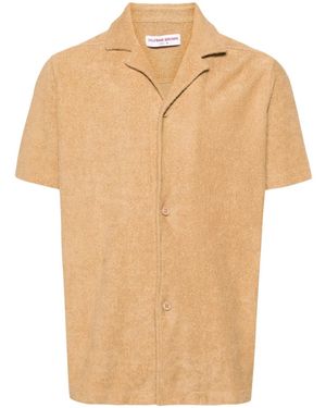 Orlebar Brown Howell Towelling-Finish Shirt - Natural