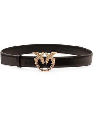 Pinko Love Berry Leather Belt - White