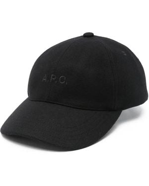 A.P.C. Charlie Logo-Embroidered Baseball Cap - Black