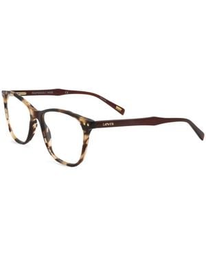 Levi's Tortoiseshell-Effect Square-Frame Glasses - Brown