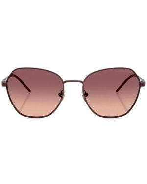 Emporio Armani Geometric-Frame Sunglasses - Pink